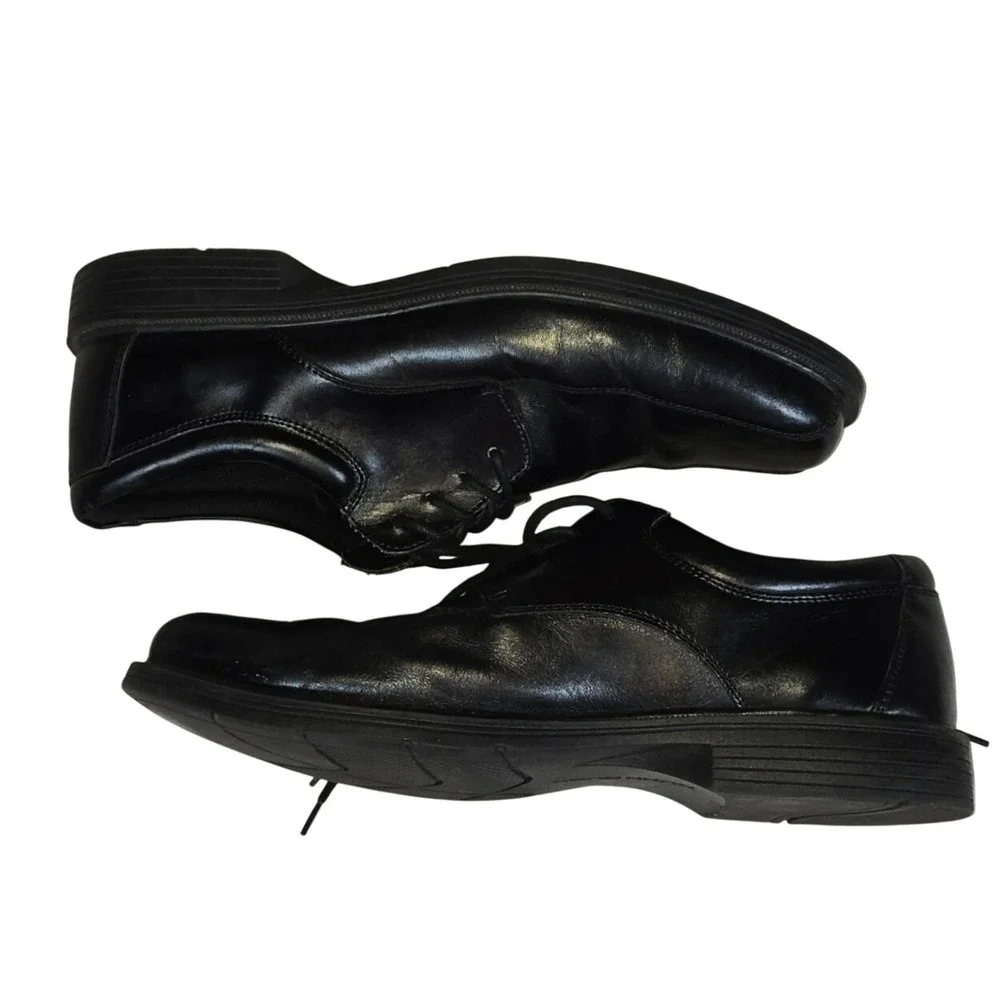 Nunn Bush Men's Black‎ Leather Lace Up Dress Shoes Comfortable